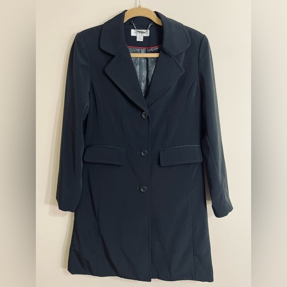 PRESTON & YORKJ Dress Coat Jacket Black 3 Button Small Career Office Fall Layer - Picture 1 of 8